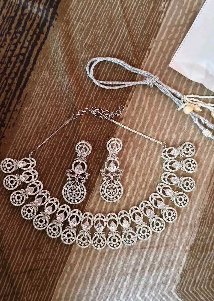 American Diamond Jewellery Set