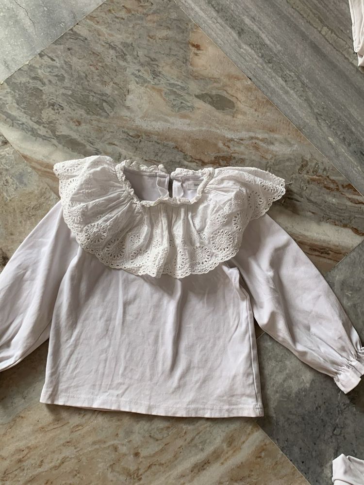 Chic White Broderie Anglaise Blouse