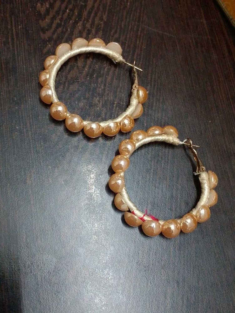 Beaded Hoop Earrings