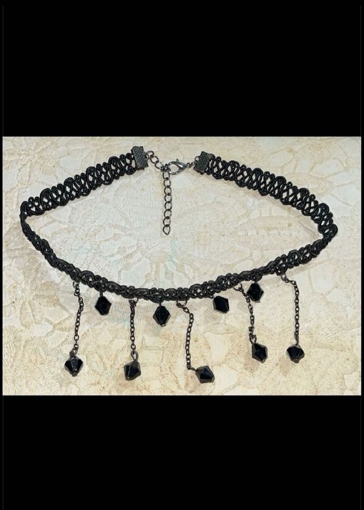 Gothic Black Choker Necklace