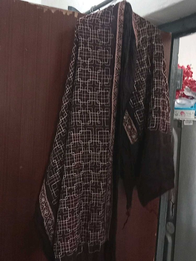 Embroidered Brown Dupatta