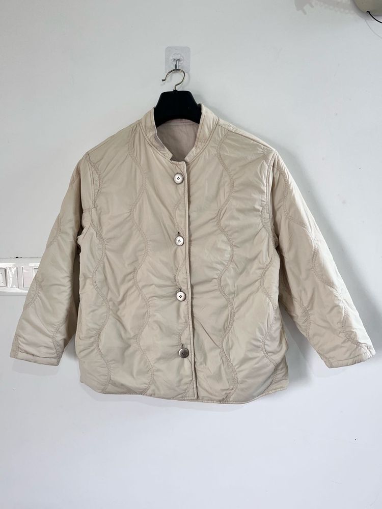 Double side Beige Casual Jacket