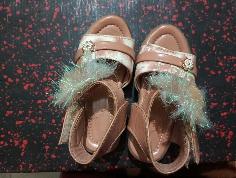 peach colour sandal