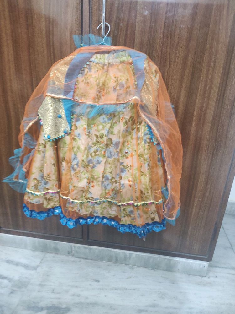 Blue 3 Piece Langha