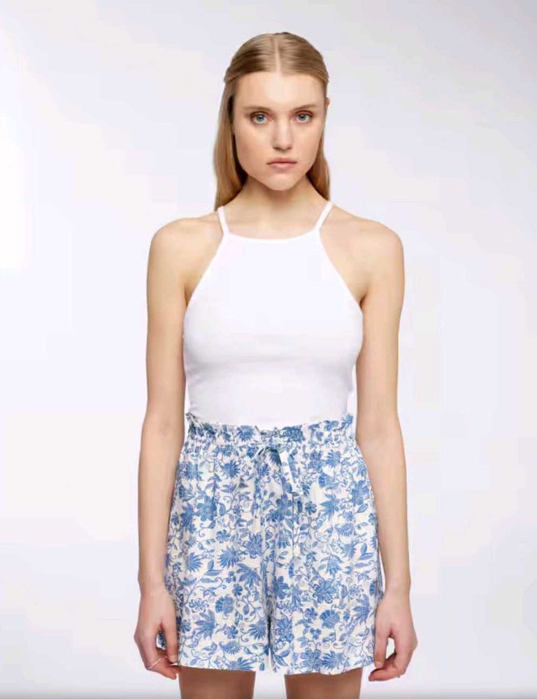 Optical White Camisoles Like Crop Top