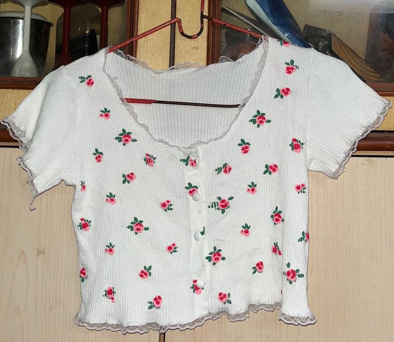 Cute casual flower top