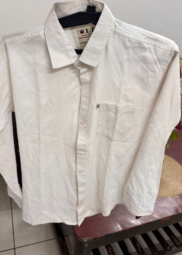 Men's Classic White Button-Down Shirt