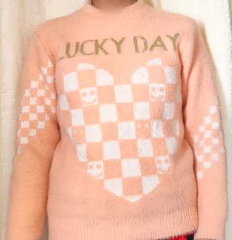 Cute Peach "Lucky Day" Sweater