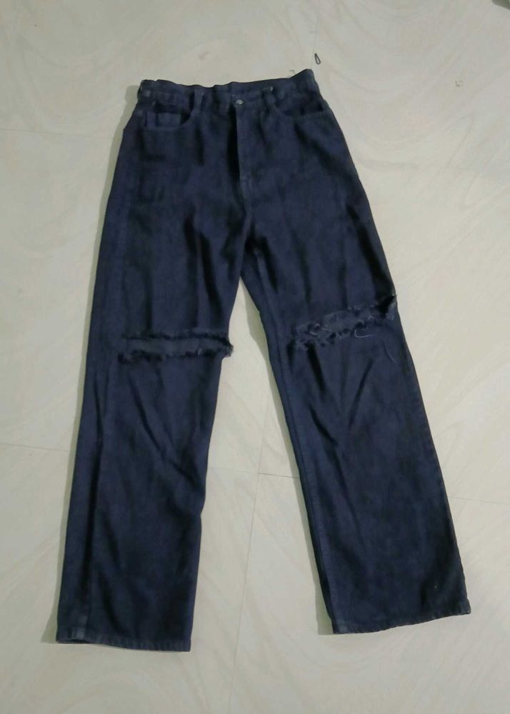 Dark Wash Ripped Jeans