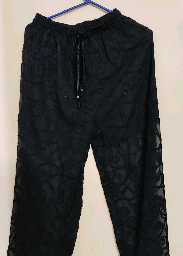 Elegant Black Embroidered Dupatta