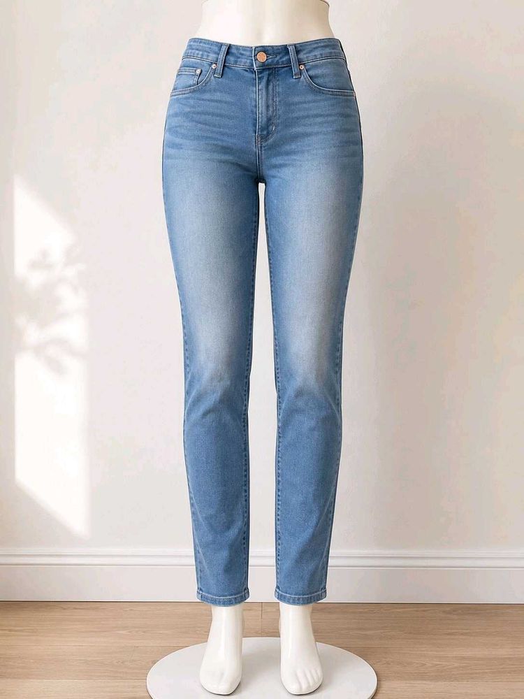 Classic Light Wash Denim Jeans