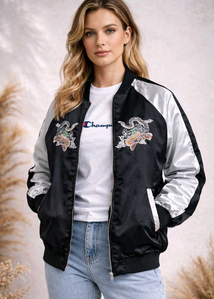 Embroidered Bomber Jacket