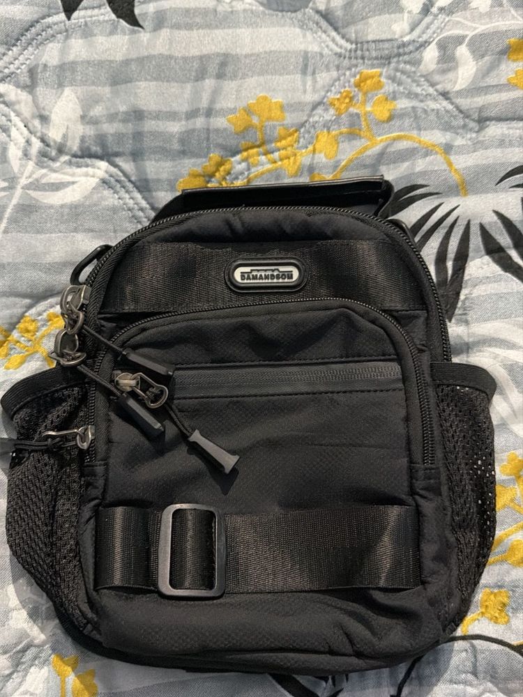 Sleek Black Crossbody Bag