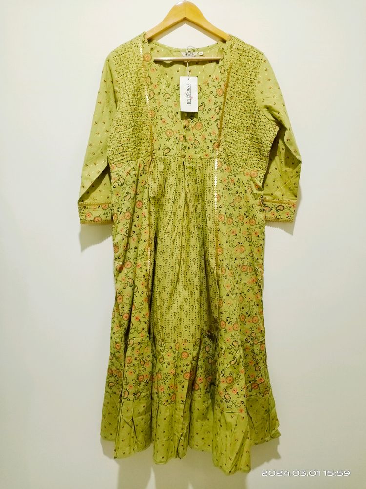 Green Anarkali Kurta