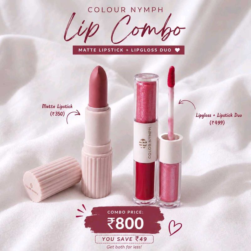 Color Nymph Lip Combo - Matte Lipstick &amp; Lipgloss