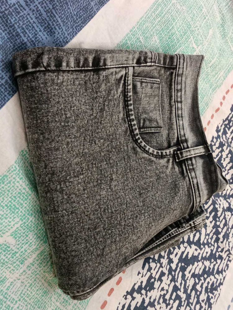 grey straight fit Denim Jeans