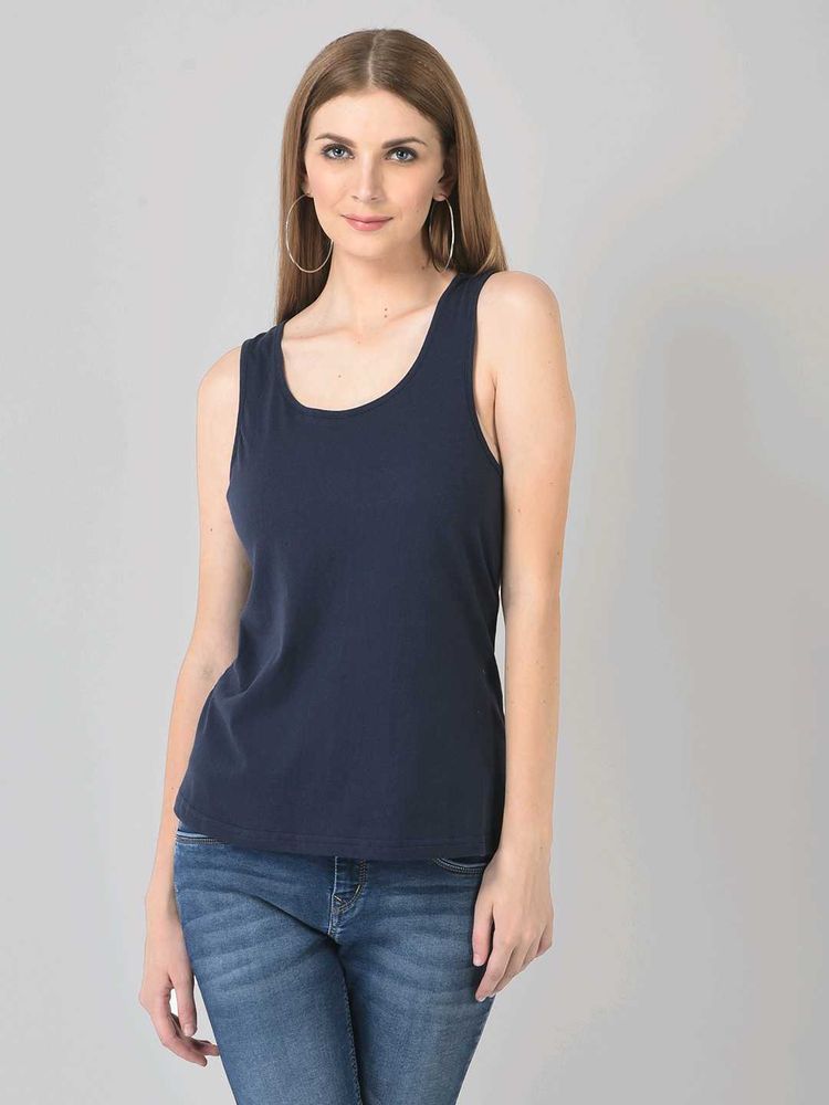 Navy Blue Basic Tank Top