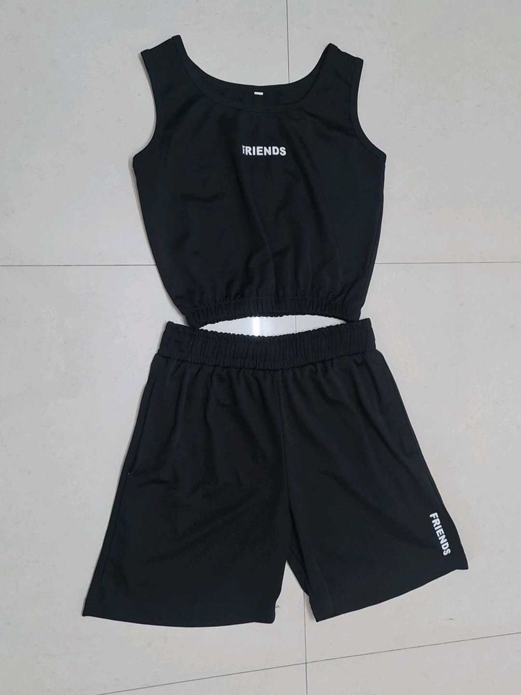 Black two piece co-ord set