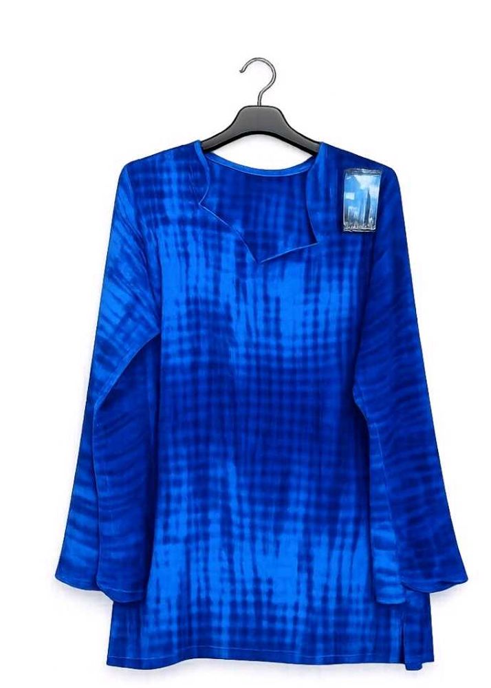 Vibrant Blue Tie-Dye Top