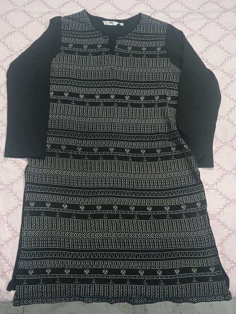 Black Acrylic Kurta