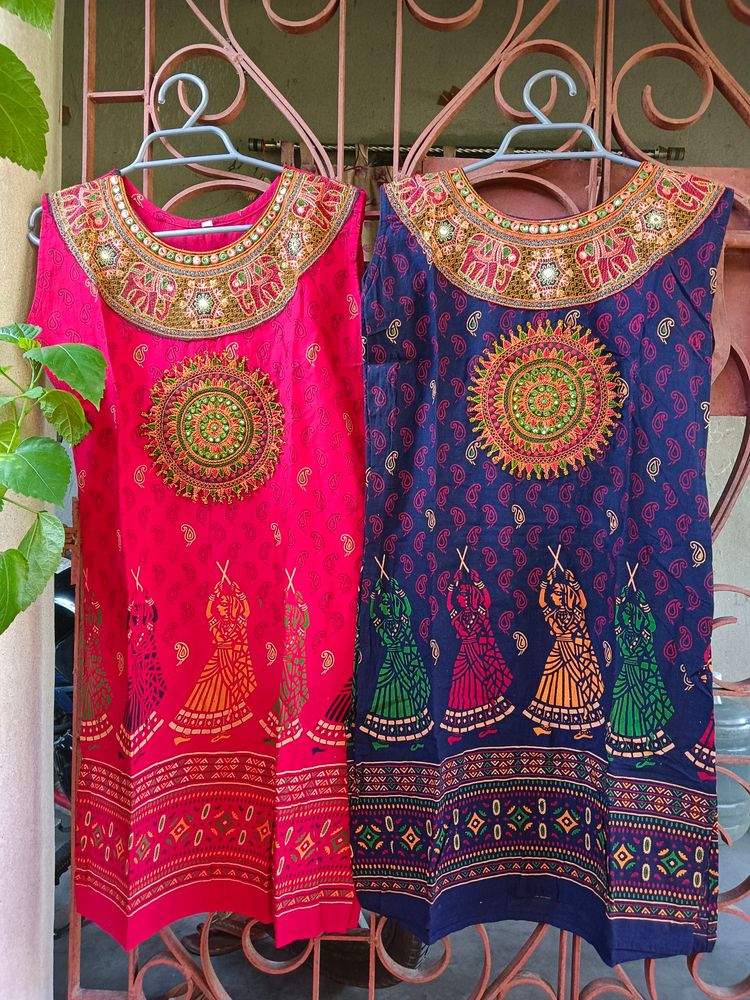 Combo Of 2 Beautiful Cotton Kurta ❤️💙❤️💙
