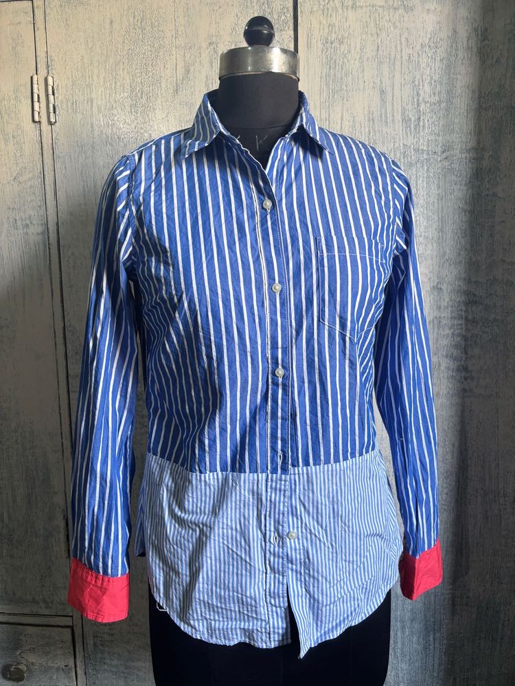 Striped Button-Up Shirt