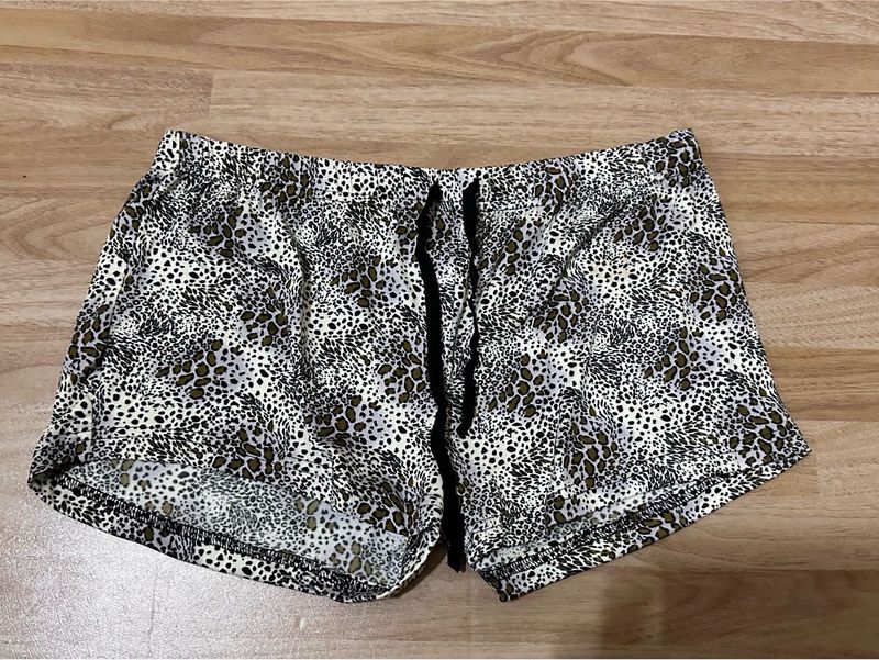 Leopard Print Lounge Shorts