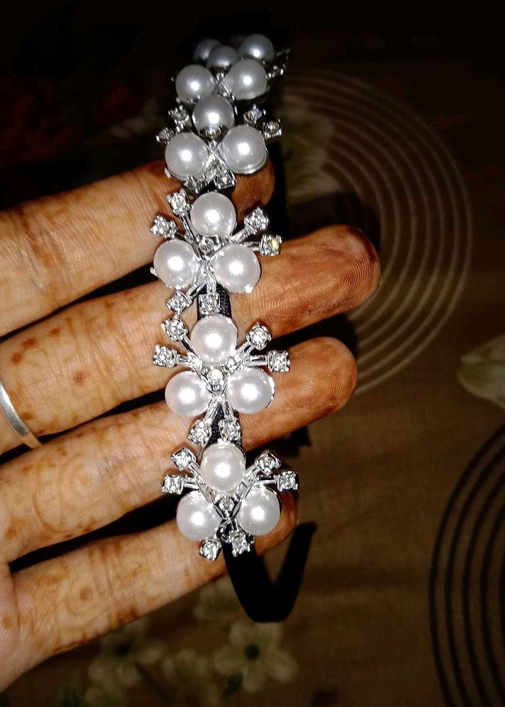 COMBO Elegant Pearl &amp; Rhinestone Hair Band