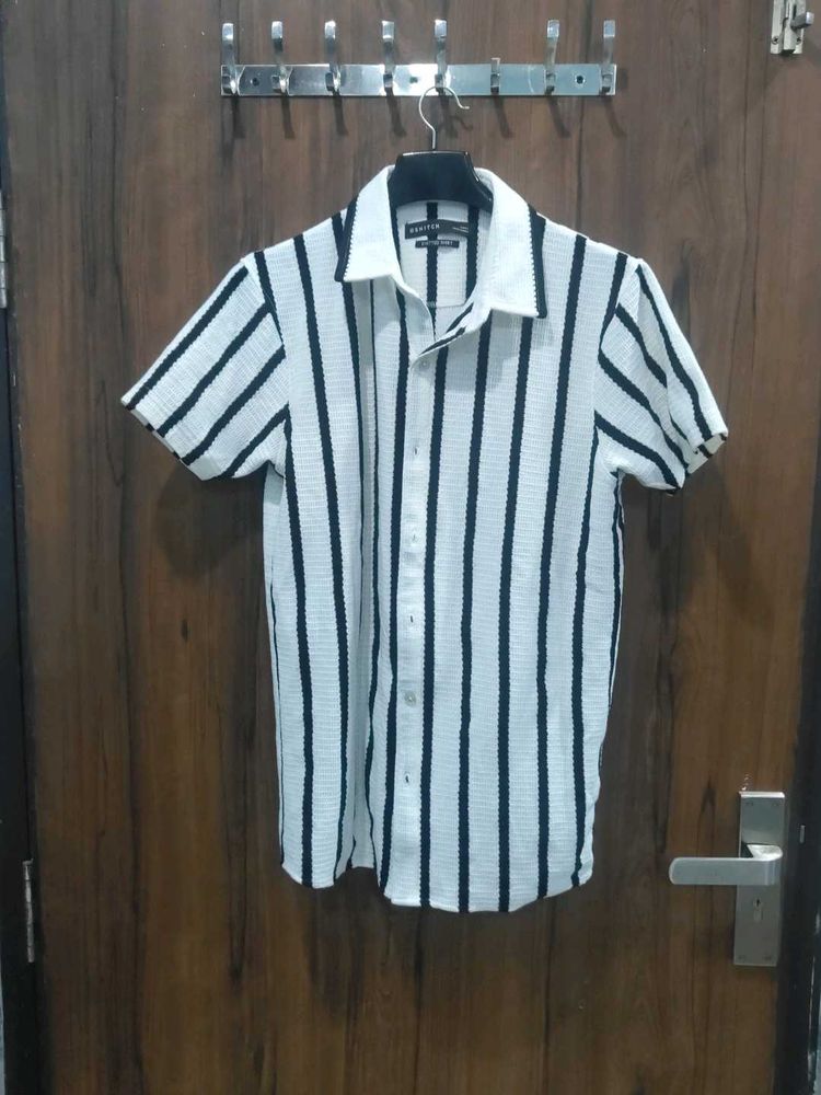 snitch Men's Striped Short Sleeve Shirt