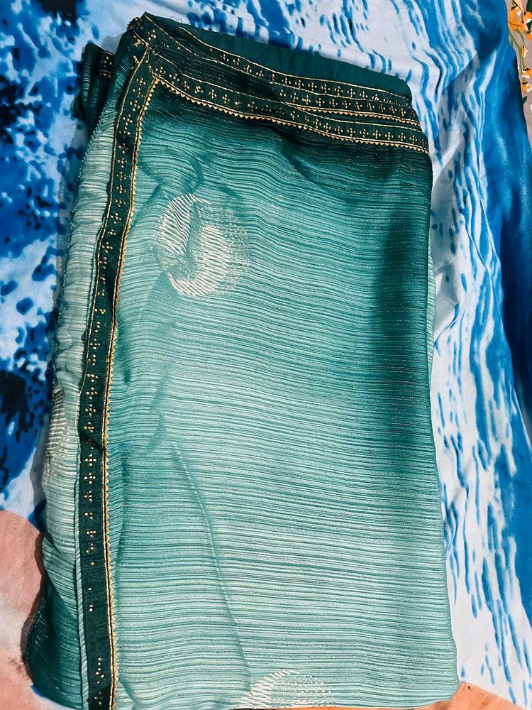 Elegant Green Saree not used