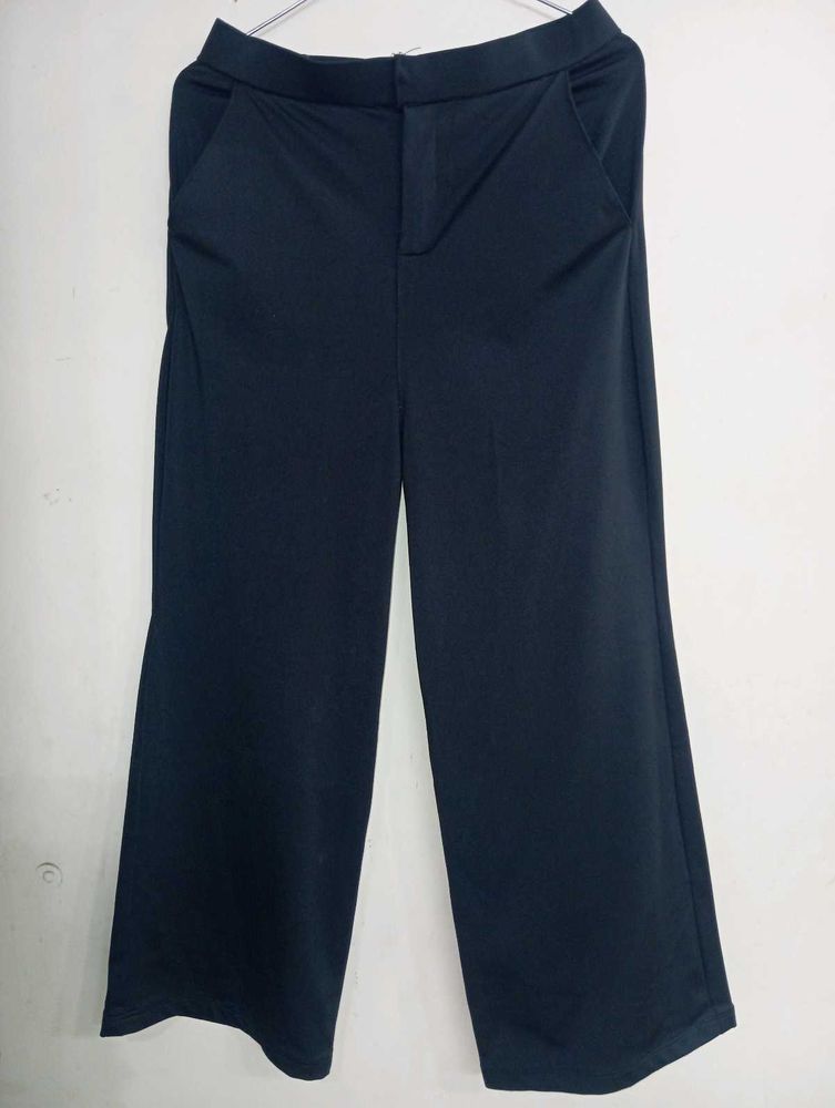 Classic Navy Wide-Leg Pants