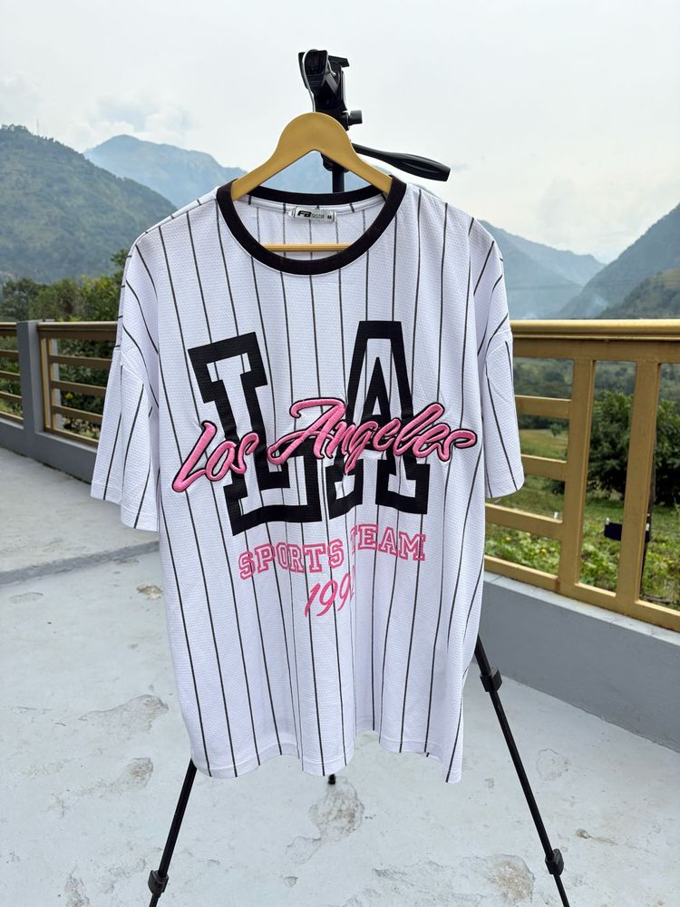 LA Sports Team Striped T-Shirt