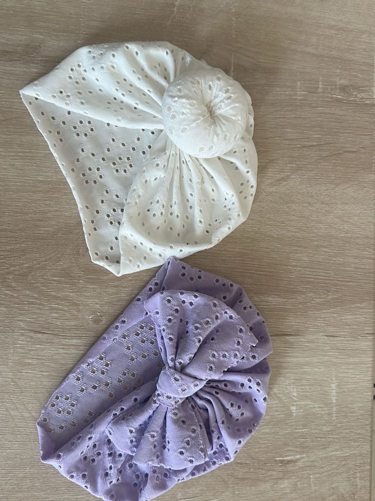 2 Cute Baby Turban Hats