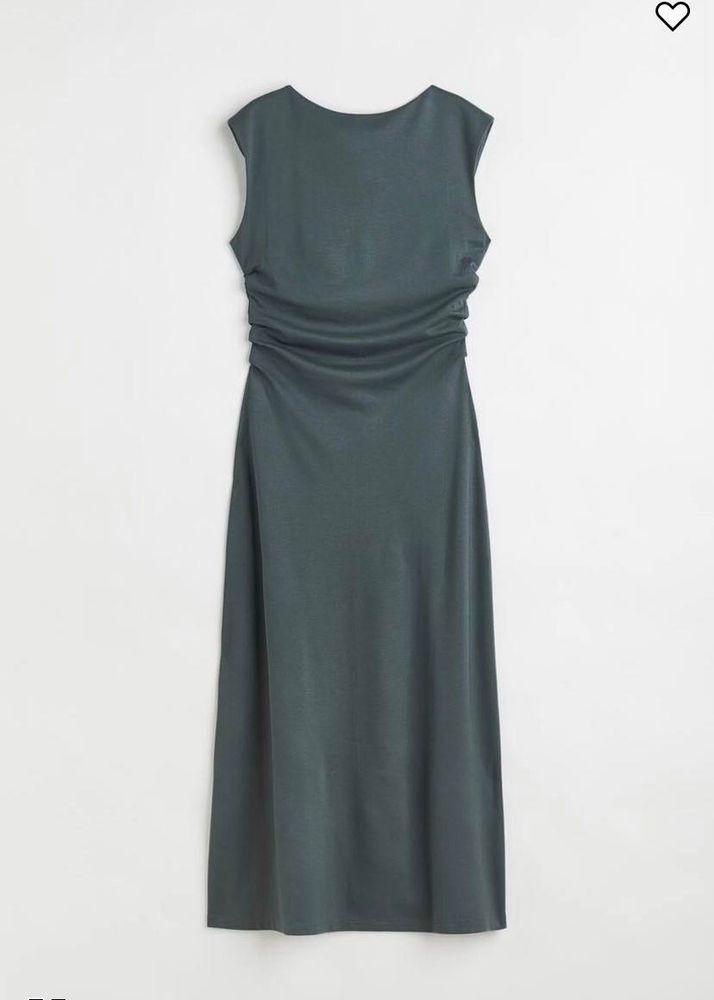 H&amp;M Chic Ruched Sleeveless Maxi Dress