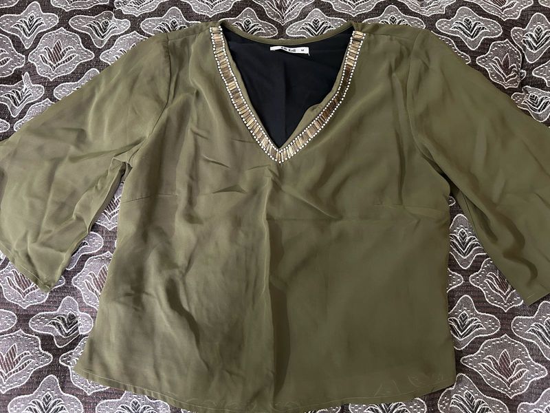 Olive Green Top