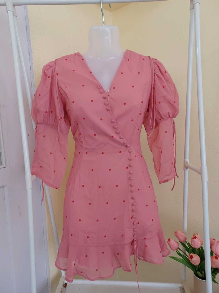 Cute Pink Polka Dot Dress