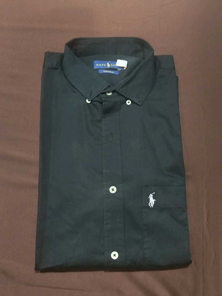 Ralph Lauren Black Button-Down Shirt