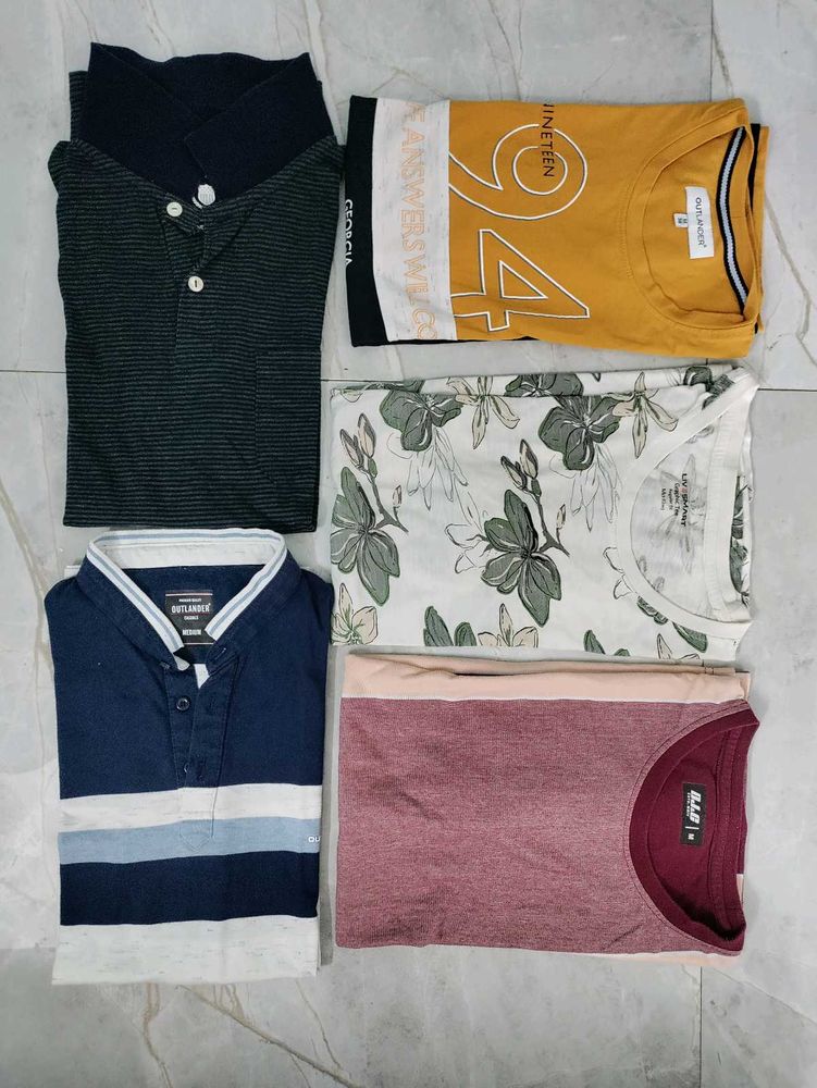 Men's Casual T-Shirts - Pack of 5 (M size)