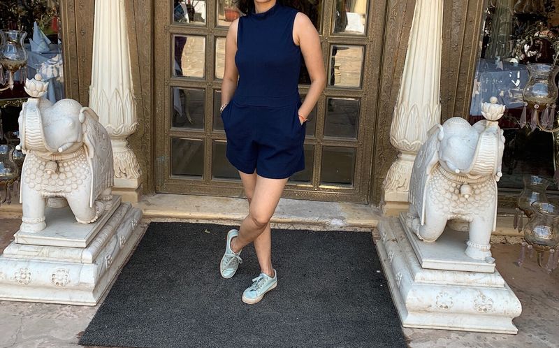 Blue Short Jumpsuit Play suit