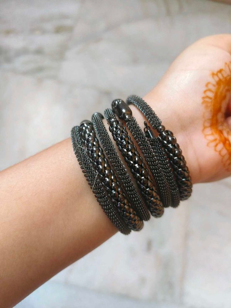 Boho Metallic Bangles Set