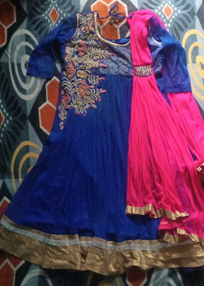 Blue Colour Midi Gown