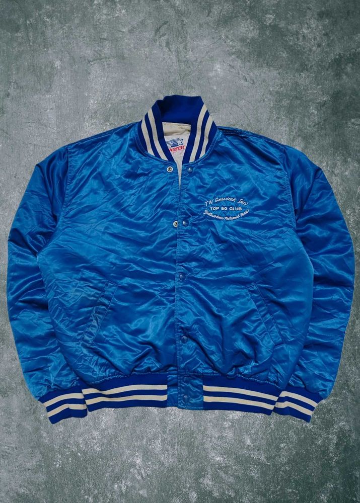 Vintage 1980s Starter Satin Bomber Jacket