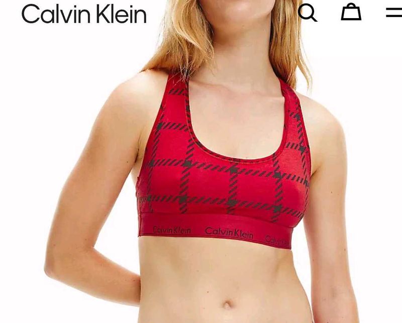 Calvin Klein Plaid Sports Bra