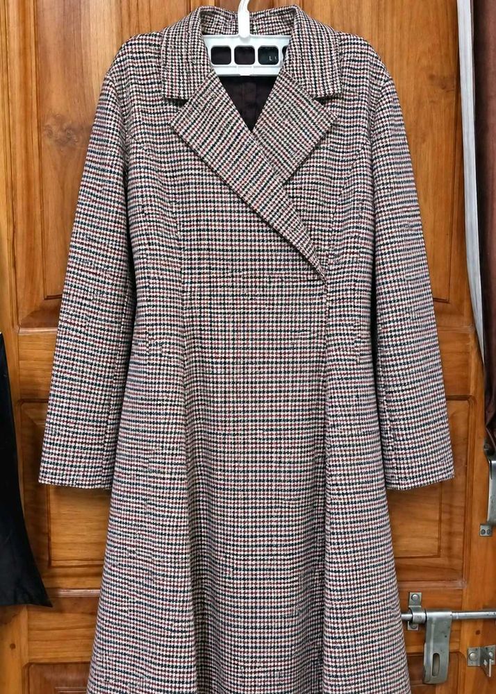 Classic Vintage Plaid Long Coat dress