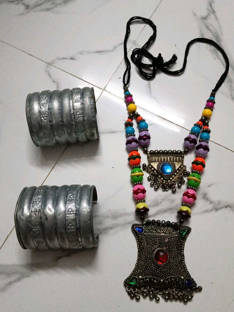 Boho Tribal Necklace &amp; Bracelet Set