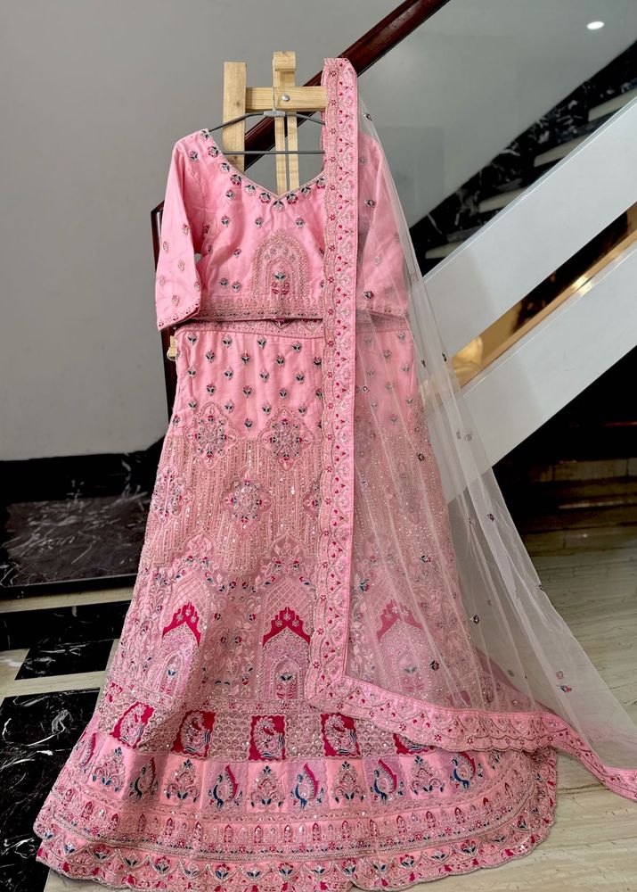 Beautiful Pink Embroidered Lehenga Choli