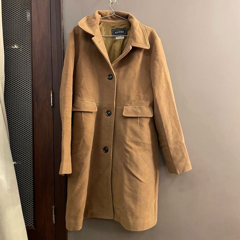 Classic Camel Wool Blend Coat