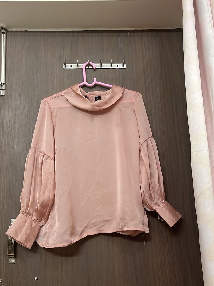 PURE SATIN MYND BRANDED TOP FOR M &amp;L
