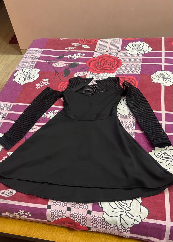 Chic Black Skater Dress