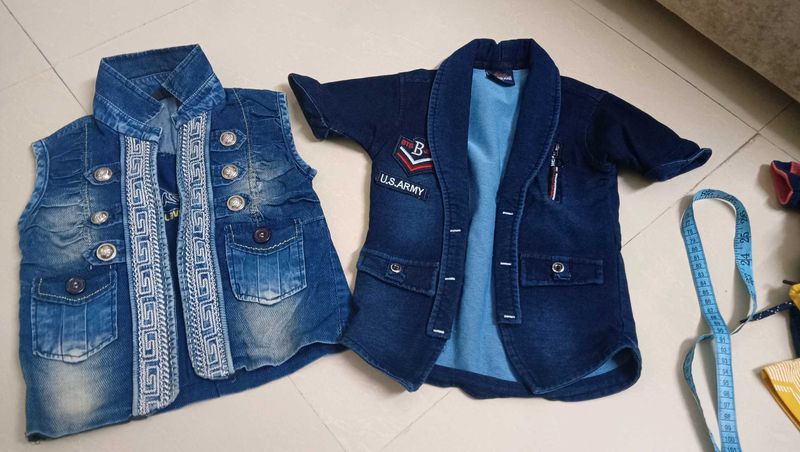 Boys Denim Jacket &amp; Shirt Set